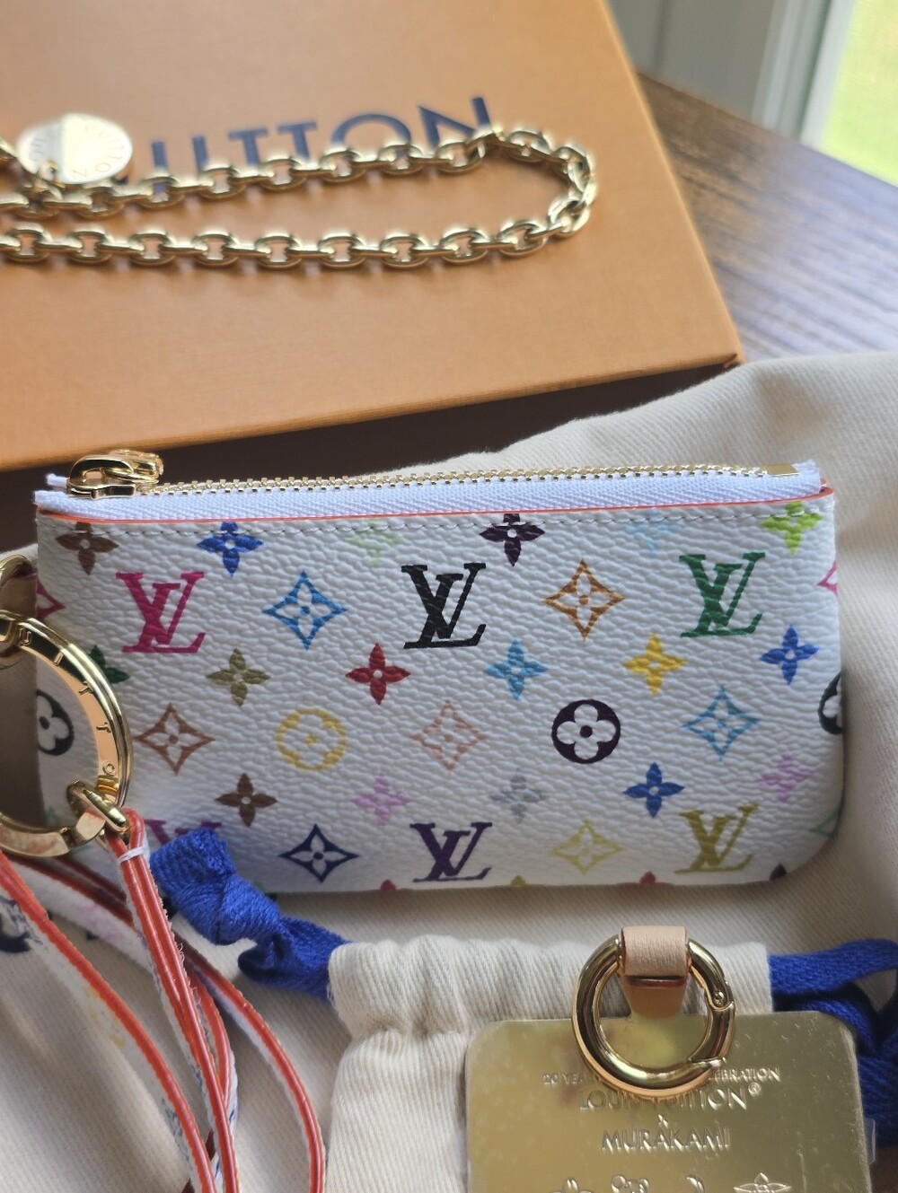 Louis Vuitton x Takashi Murakami Monogram Multicolore Phone Holder and Key Pouch - Picture 3 of 15